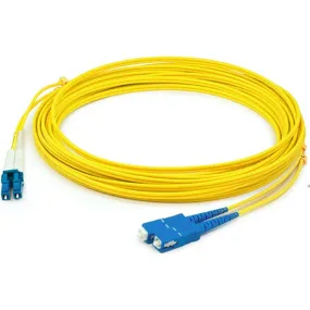 AddOn 34m LC (Male) to SC (Male) Straight Yellow OS2 Duplex LSZH Fiber Patch Cable ADD-SC-LC-34M9SMFLZ