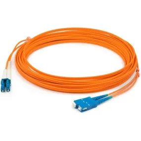 AddOn 6m LC (Male) to SC (Male) Orange OM1 Duplex Fiber OFNR (Riser-Rated) Patch Cable ADD-SC-LC-6M6MMF