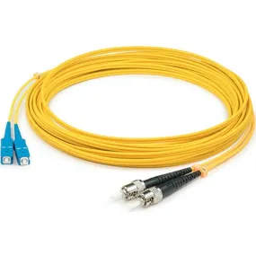 AddOn 75m SC (Male) to ST (Male) Straight Yellow OS2 Duplex LSZH Fiber Patch Cable ADD-ST-SC-75M9SMFLZ
