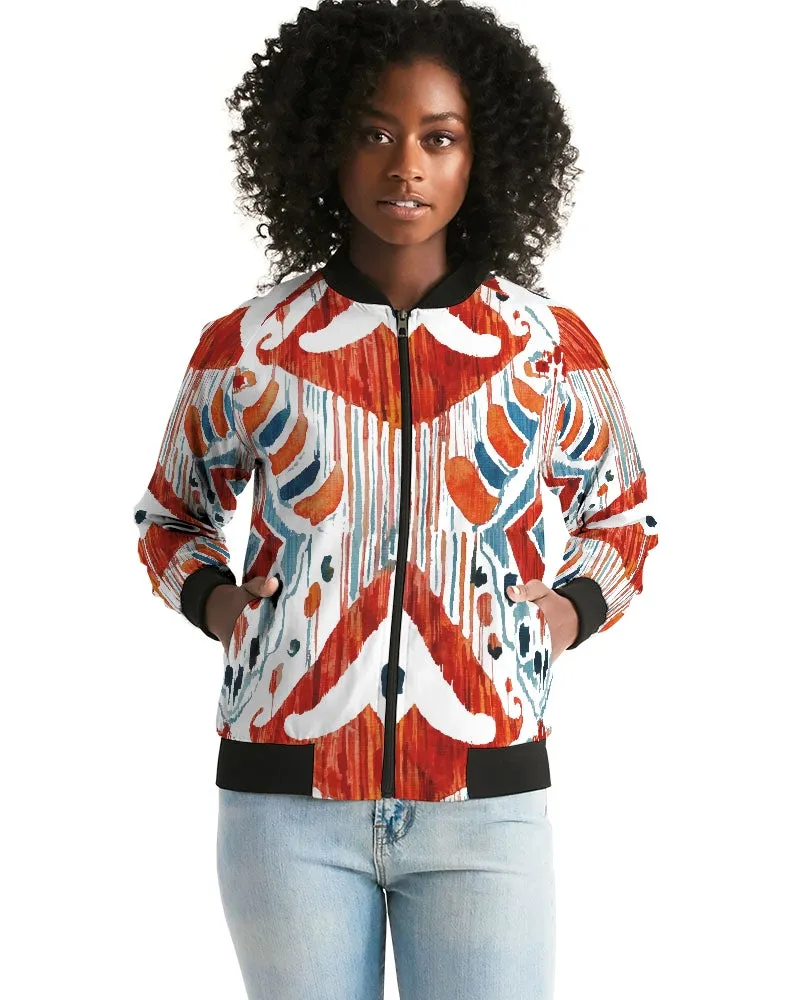 Bali Ikat Women's Bomber Jacket
