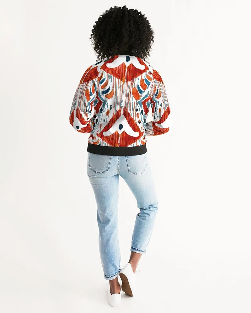 Bali Ikat Women's Bomber Jacket