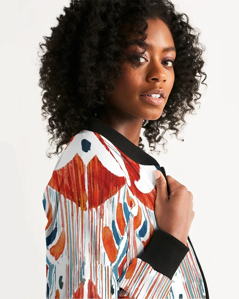 Bali Ikat Women's Bomber Jacket