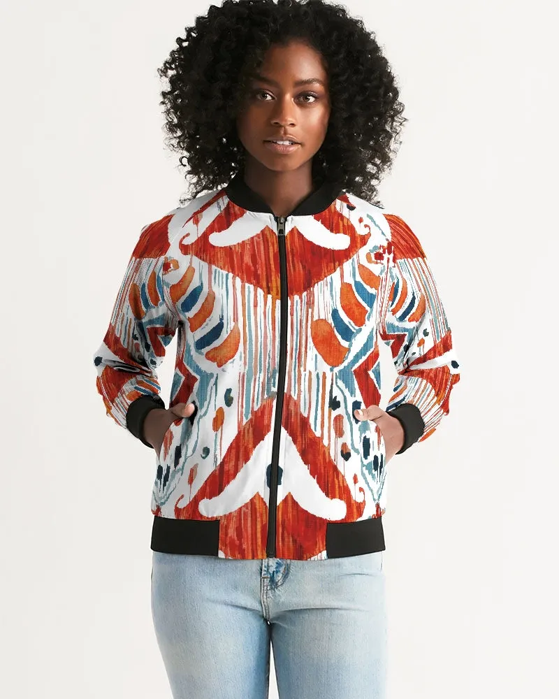 Bali Ikat Women's Bomber Jacket