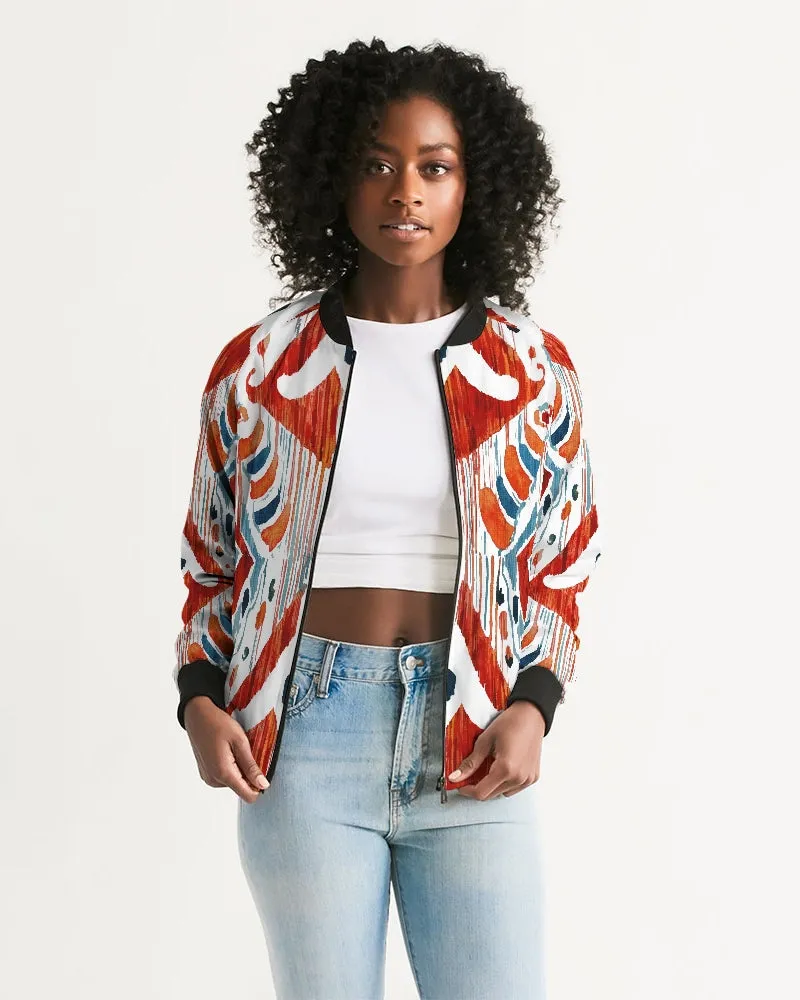 Bali Ikat Women's Bomber Jacket