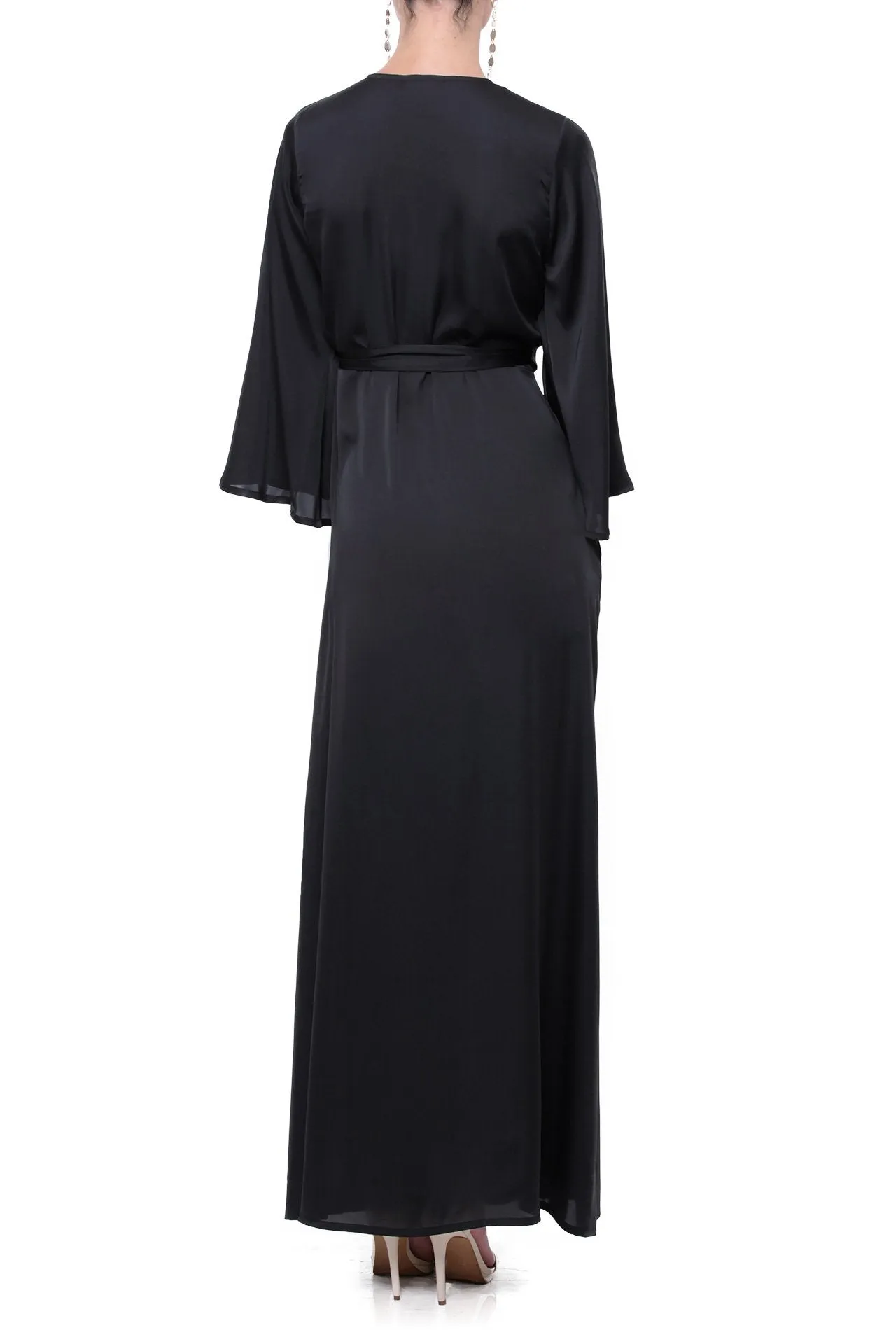 Black Wrap Maxi Dress