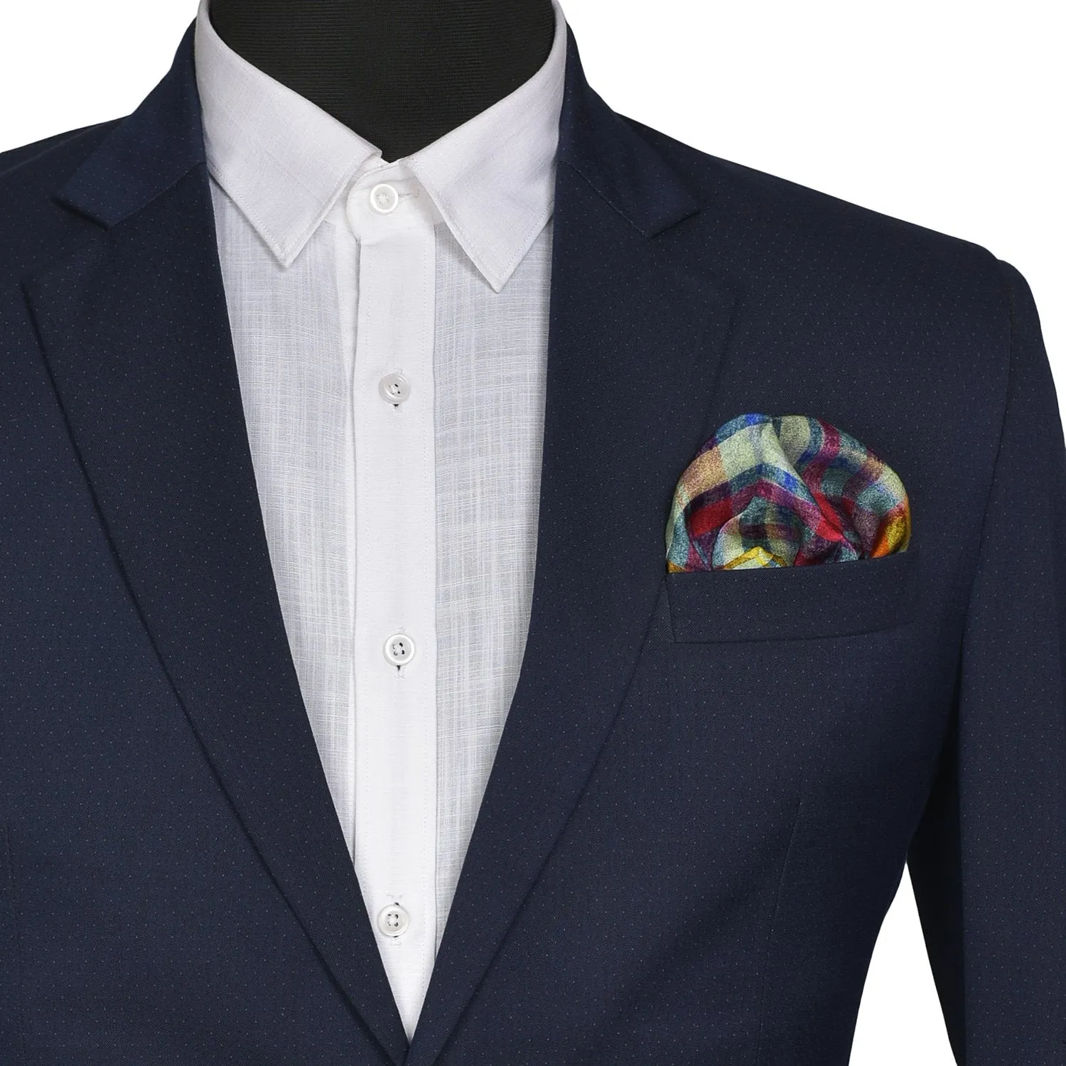 Chokore Multicolor Silk Pocket Square from the Plaids Line
