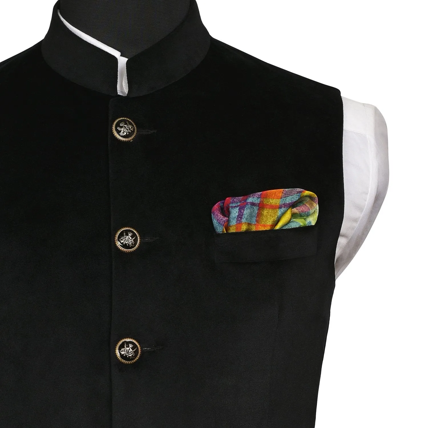Chokore Multicolor Silk Pocket Square from the Plaids Line