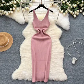 Color Blocking Bodycon Vest Dress