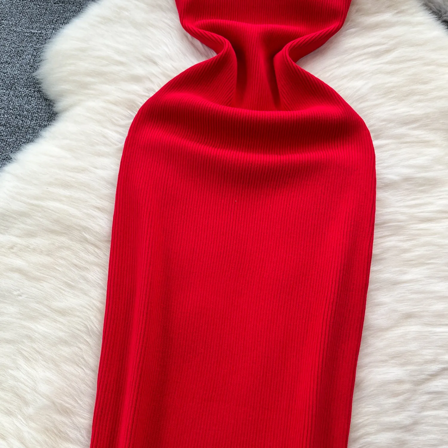 Color Blocking Bodycon Vest Dress