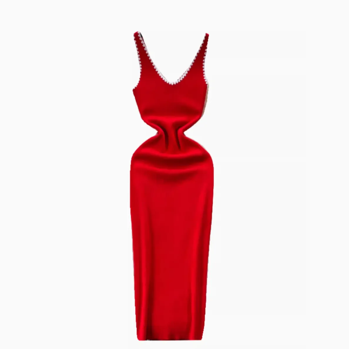 Color Blocking Bodycon Vest Dress