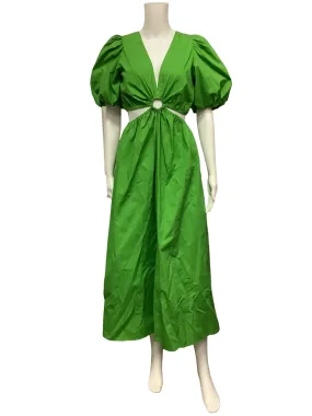 Deluc. V Neck Maxi Dress Size: XS