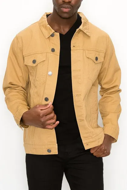 Essential Colored Denim Jacket - Wheat