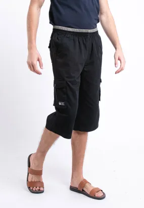 Forest Plus Size 100% Cotton Twill 27"/28" Cargo Pants Men Shorts Casual 3 Quarter Short Pants Men - PL65837