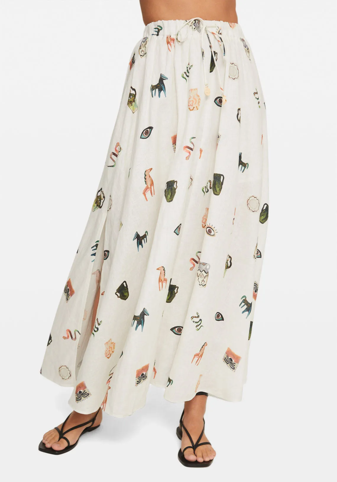 HERA MIDI SKIRT IVORY