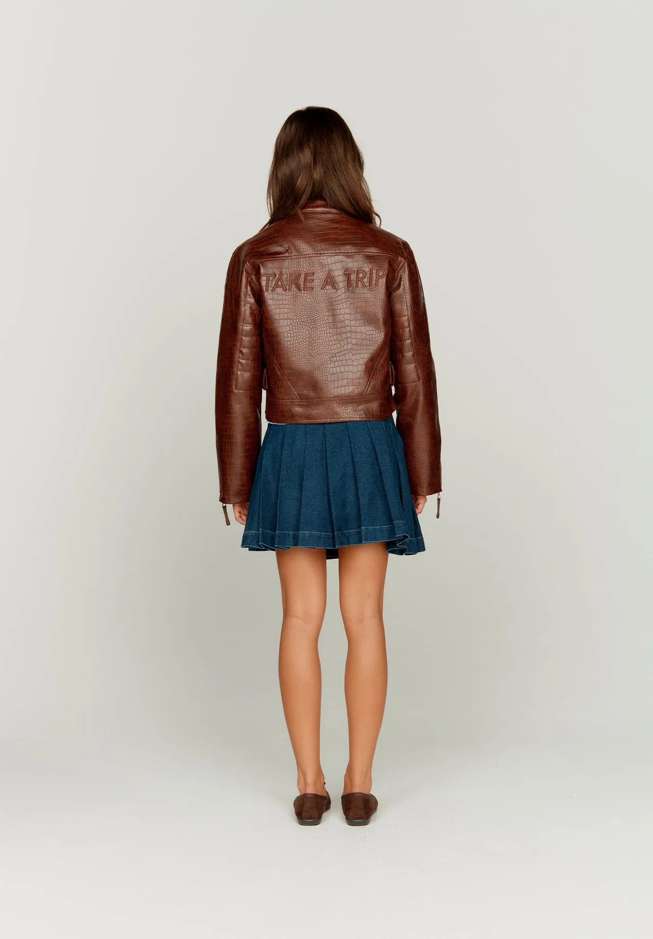 House Of Sunny - Take A Trip Mini Racer Jacket Chocolate