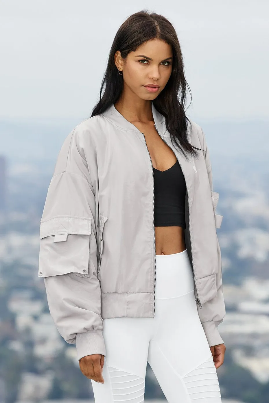 It Girl Bomber - Dove Grey