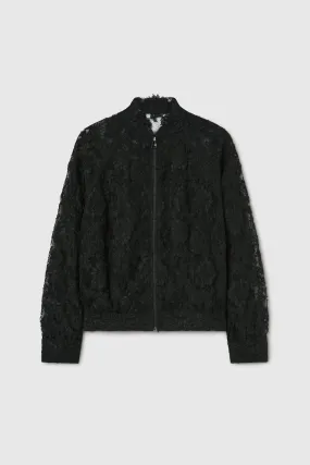 Lace bomber jacket