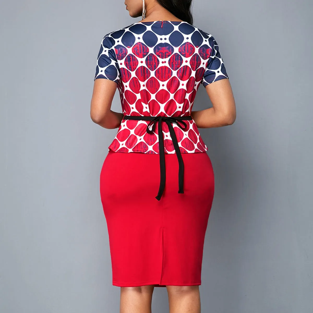 Let's Go To Work Peplum Dress