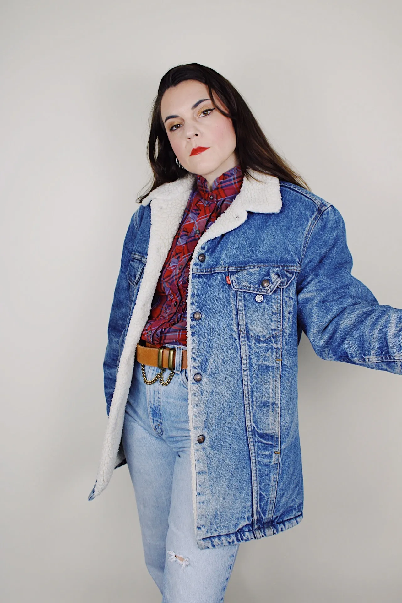 Levi's Denim Shearling Jacket