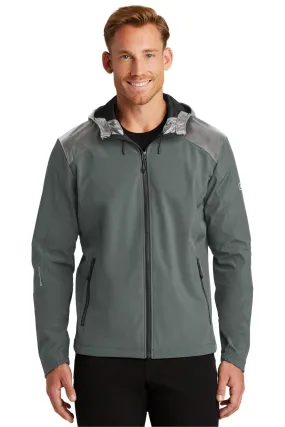 Ogio Mens Endurance Liquid Wind & Water Resistant Full Zip Hooded Jacket - Diesel Grey - Closeout