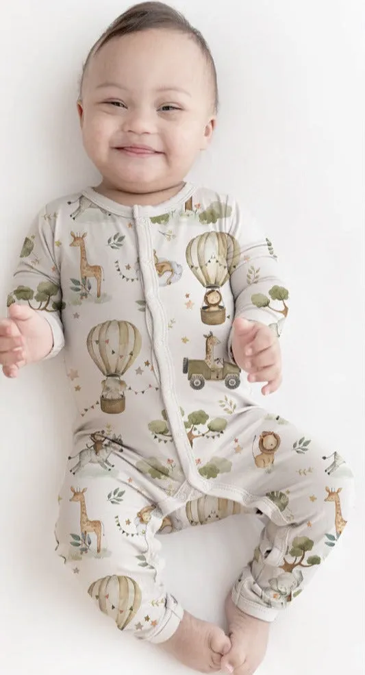 Organic Cotton Long Sleeve Snap Front Bodysuit