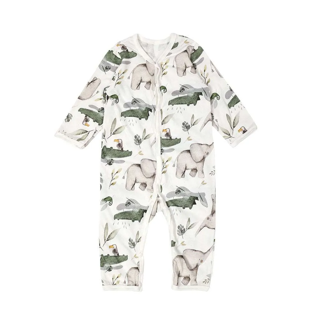 Organic Cotton Long Sleeve Snap Front Bodysuit