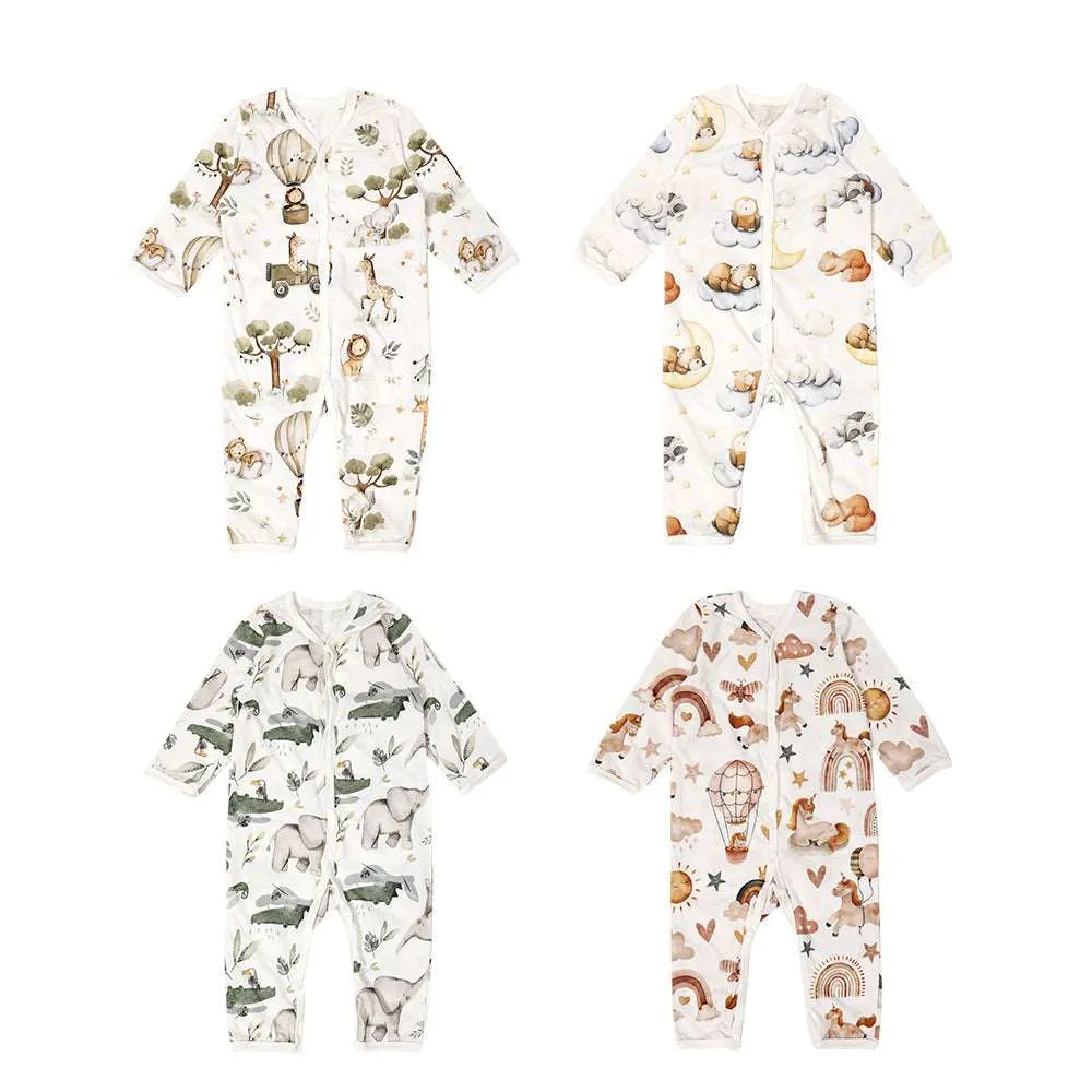Organic Cotton Long Sleeve Snap Front Bodysuit