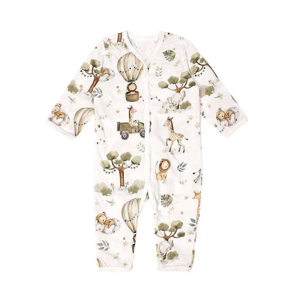 Organic Cotton Long Sleeve Snap Front Bodysuit