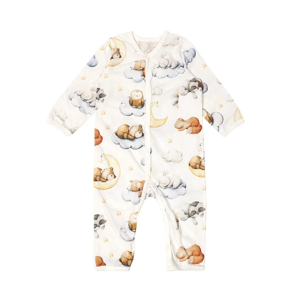 Organic Cotton Long Sleeve Snap Front Bodysuit