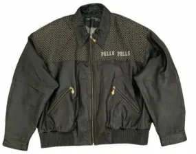 Pelle Pelle Marc Buchanan Gold Studded Style Black Leather Jacket