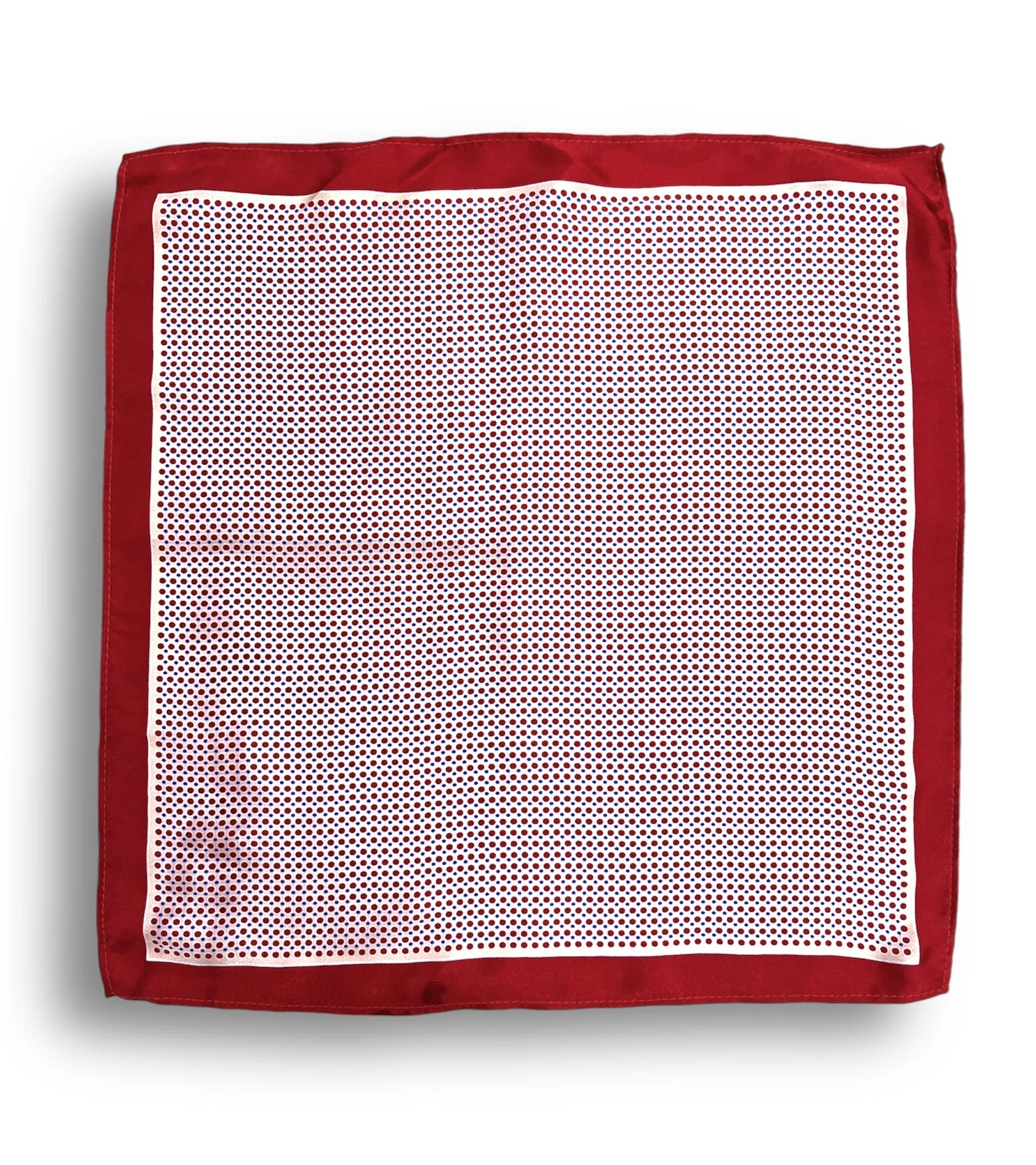 Pocket Square - Light Pink & Red Dot