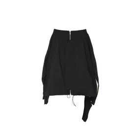 PRINTED DECONSTRUCTED JKT SKIRT - BLACK