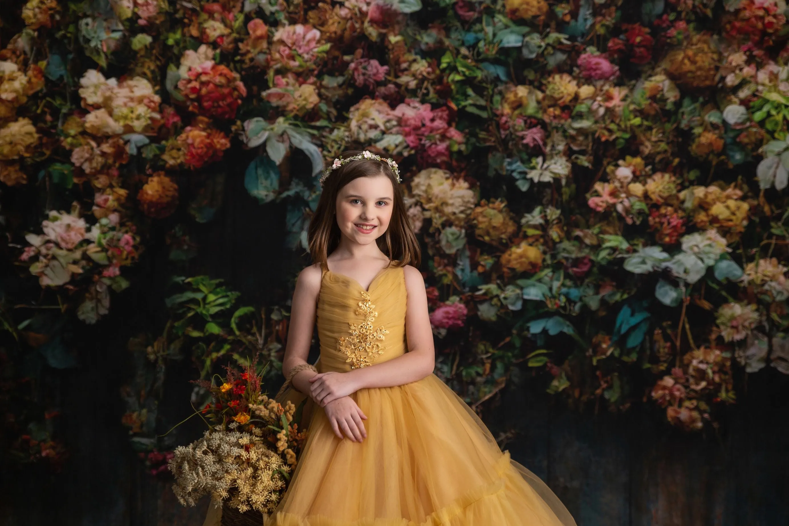 "Frenchie" -  Golden Hour Floor Length ( 7 Year - Petite 9 Year)