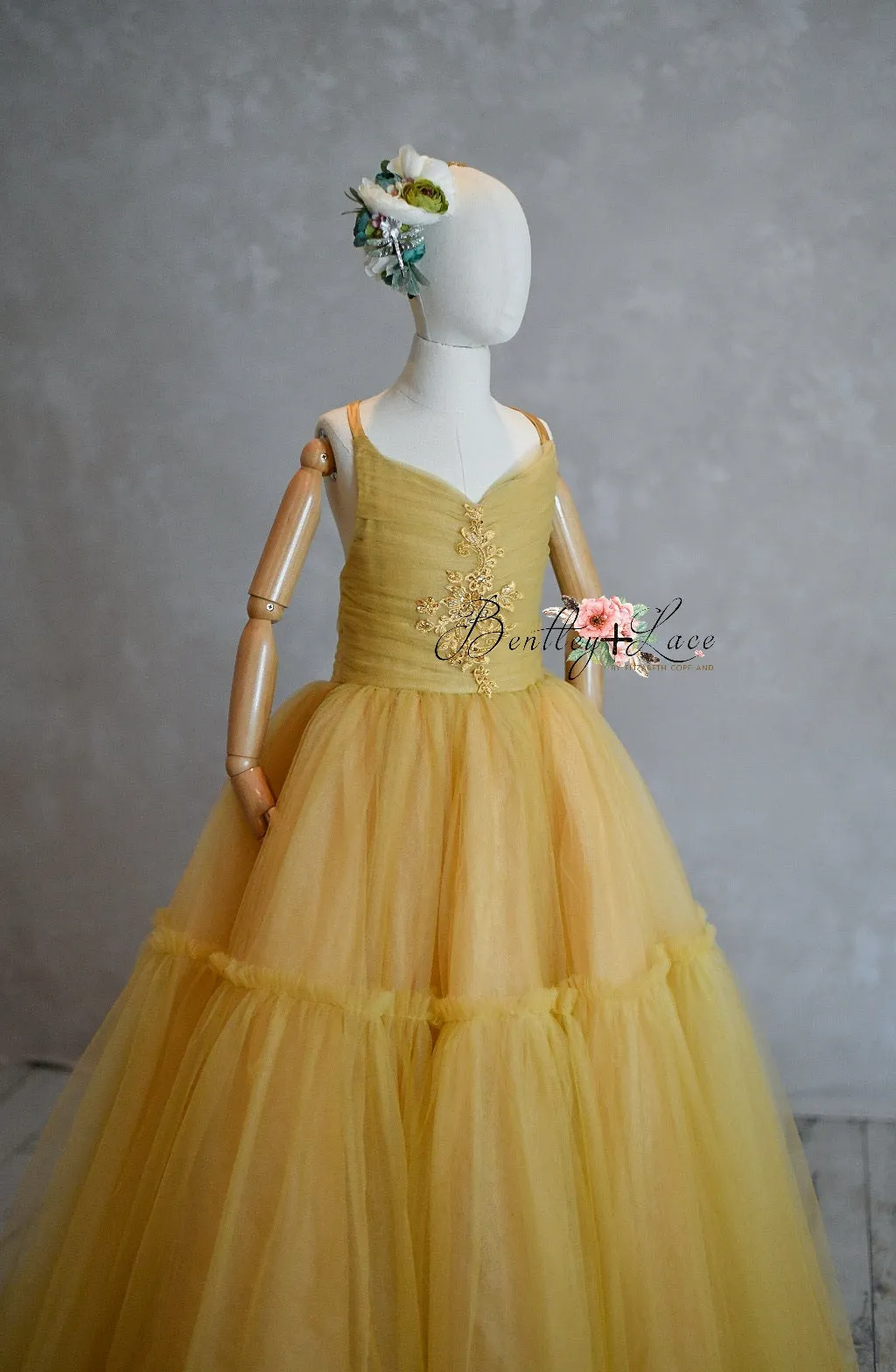 "Frenchie" -  Golden Hour Floor Length ( 7 Year - Petite 9 Year)