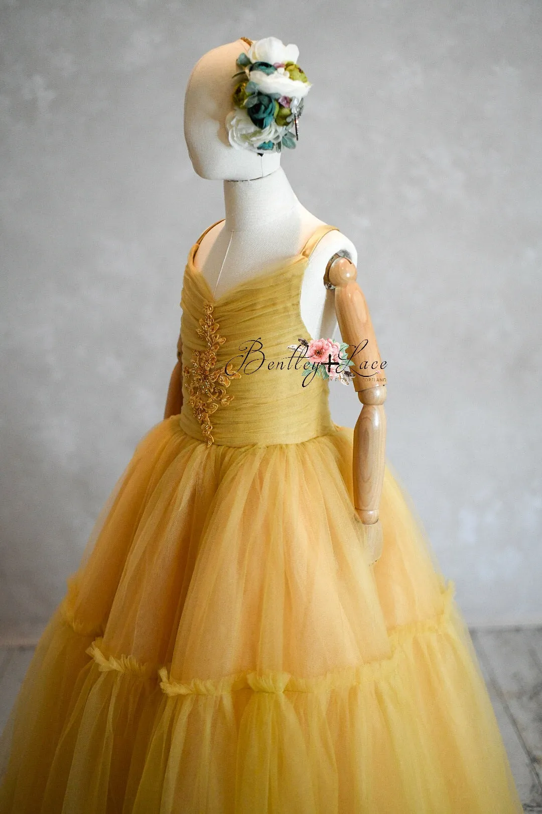 "Frenchie" -  Golden Hour Floor Length ( 7 Year - Petite 9 Year)