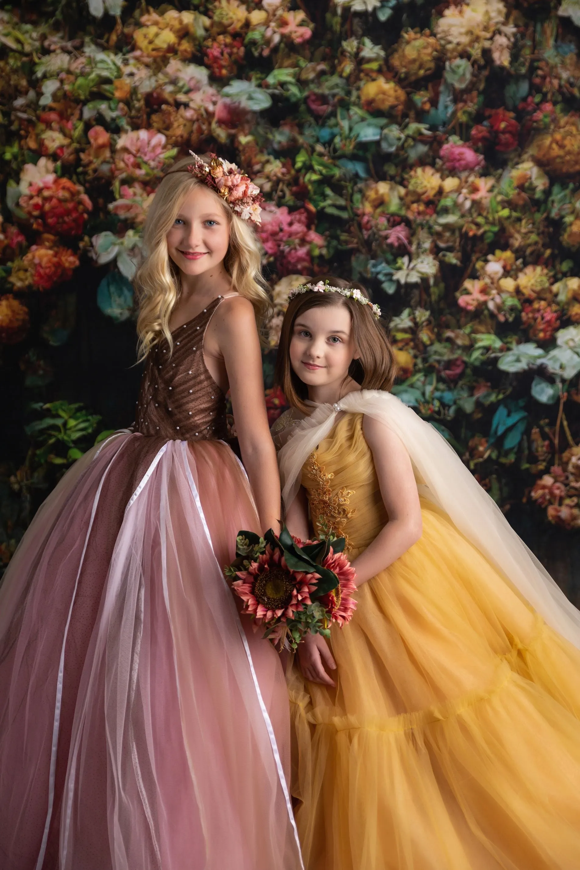 "Frenchie" -  Golden Hour Floor Length ( 7 Year - Petite 9 Year)