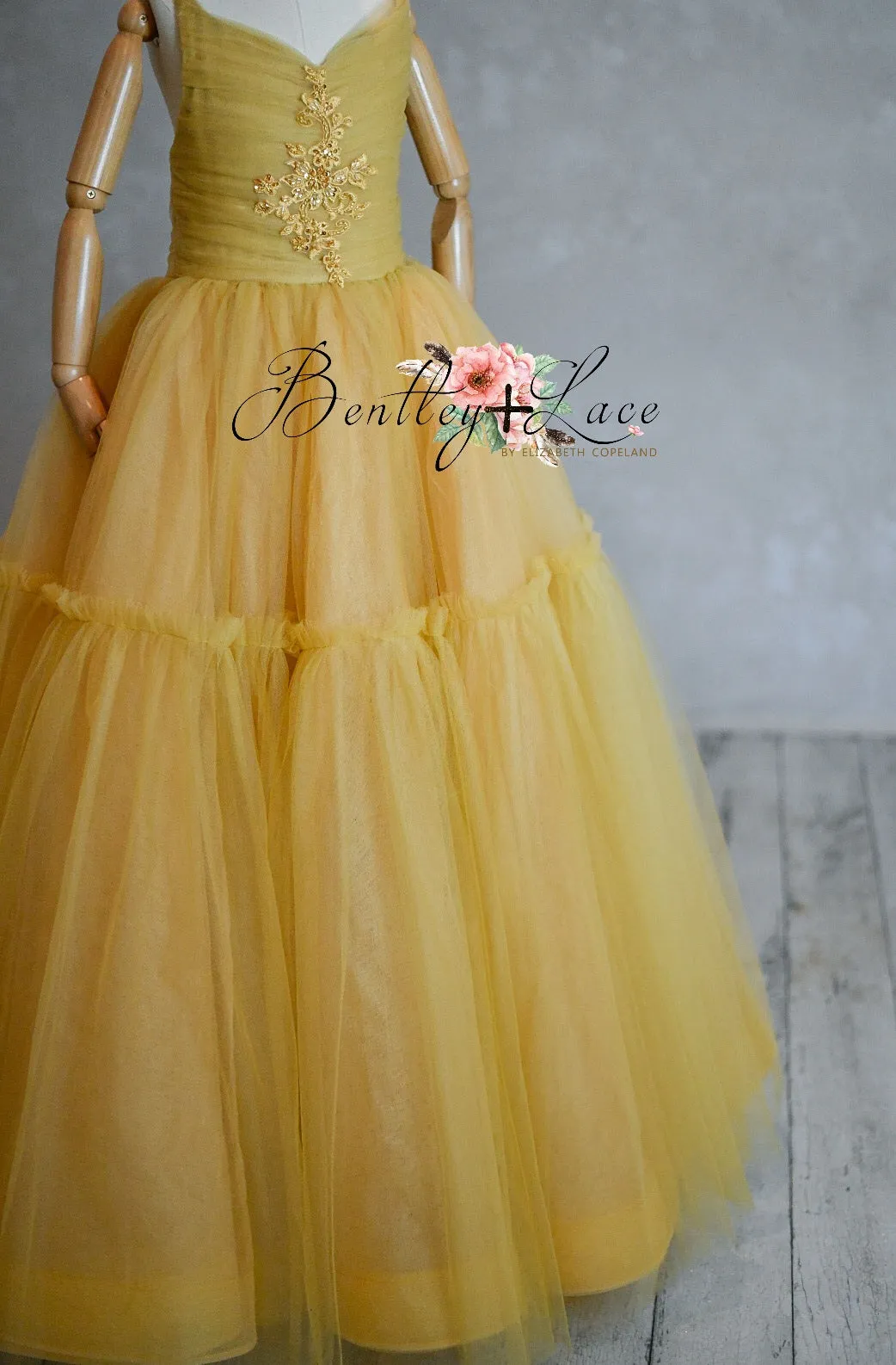 "Frenchie" -  Golden Hour Floor Length ( 7 Year - Petite 9 Year)