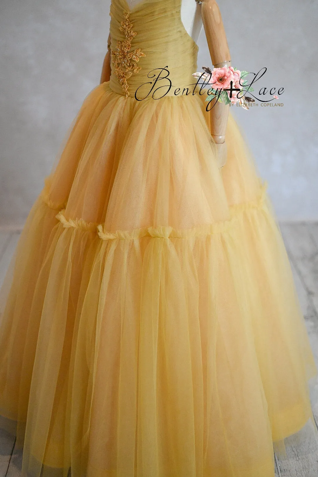 "Frenchie" -  Golden Hour Floor Length ( 7 Year - Petite 9 Year)