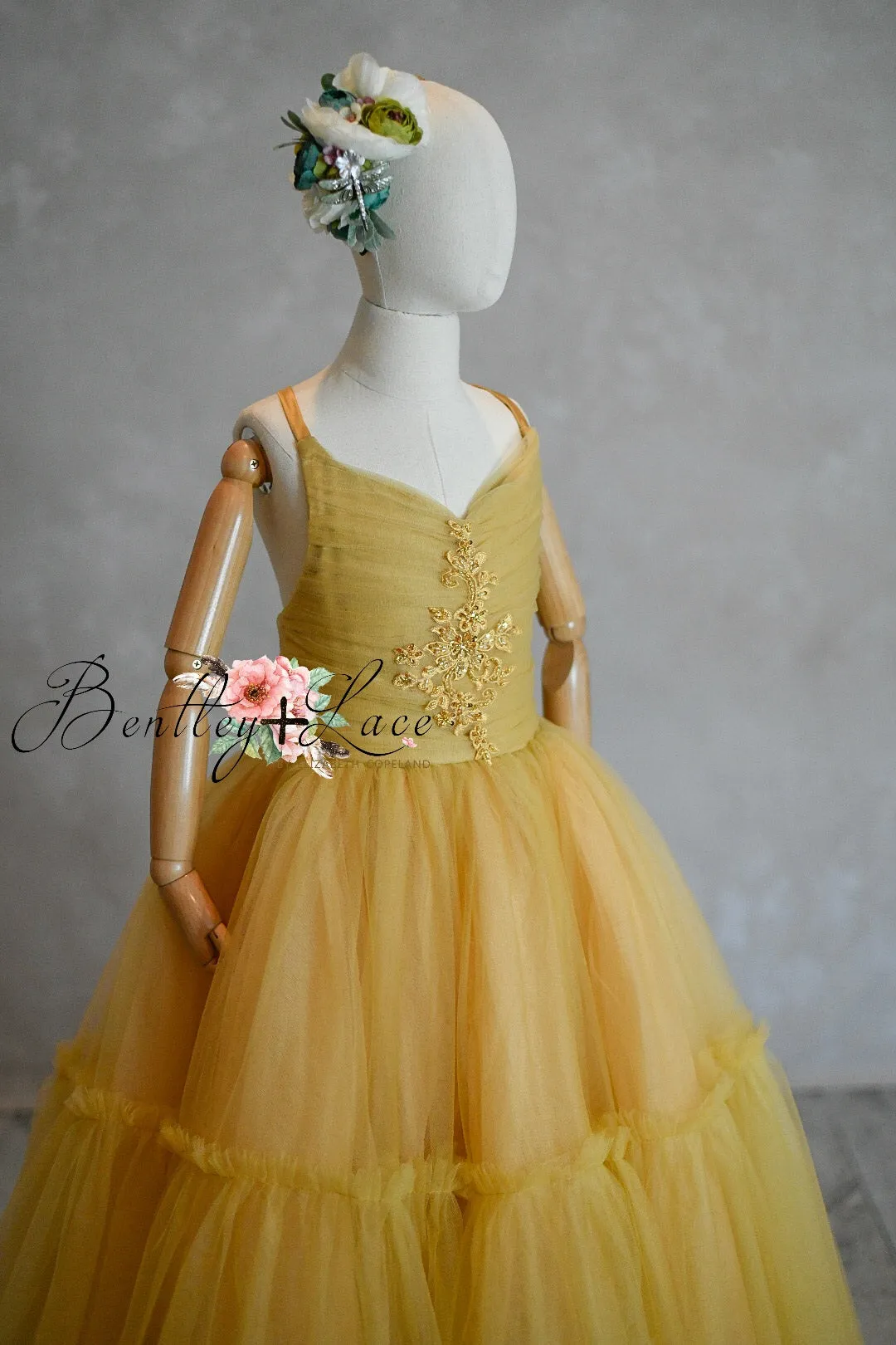 "Frenchie" -  Golden Hour Floor Length ( 7 Year - Petite 9 Year)