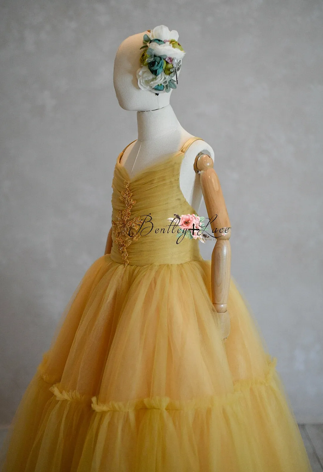 "Frenchie" -  Golden Hour Floor Length ( 7 Year - Petite 9 Year)