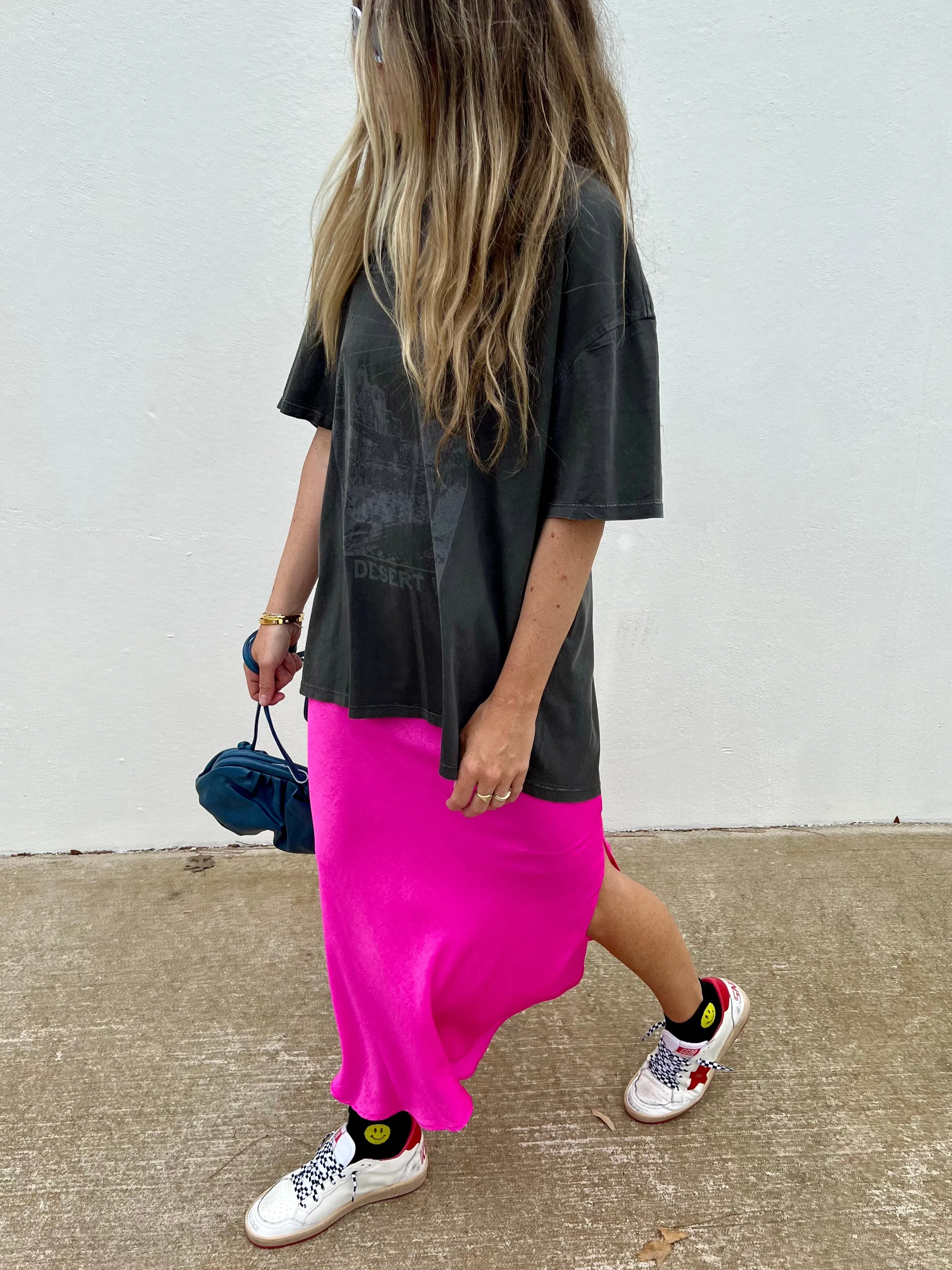 Satin Midi Skirt