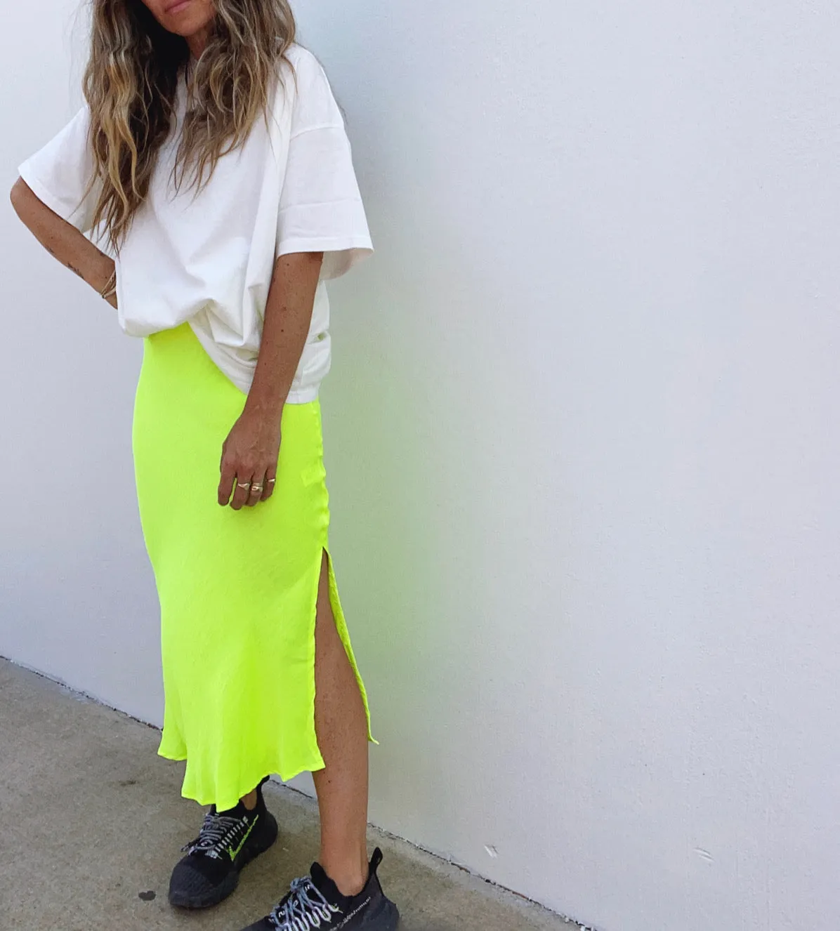 Satin Midi Skirt