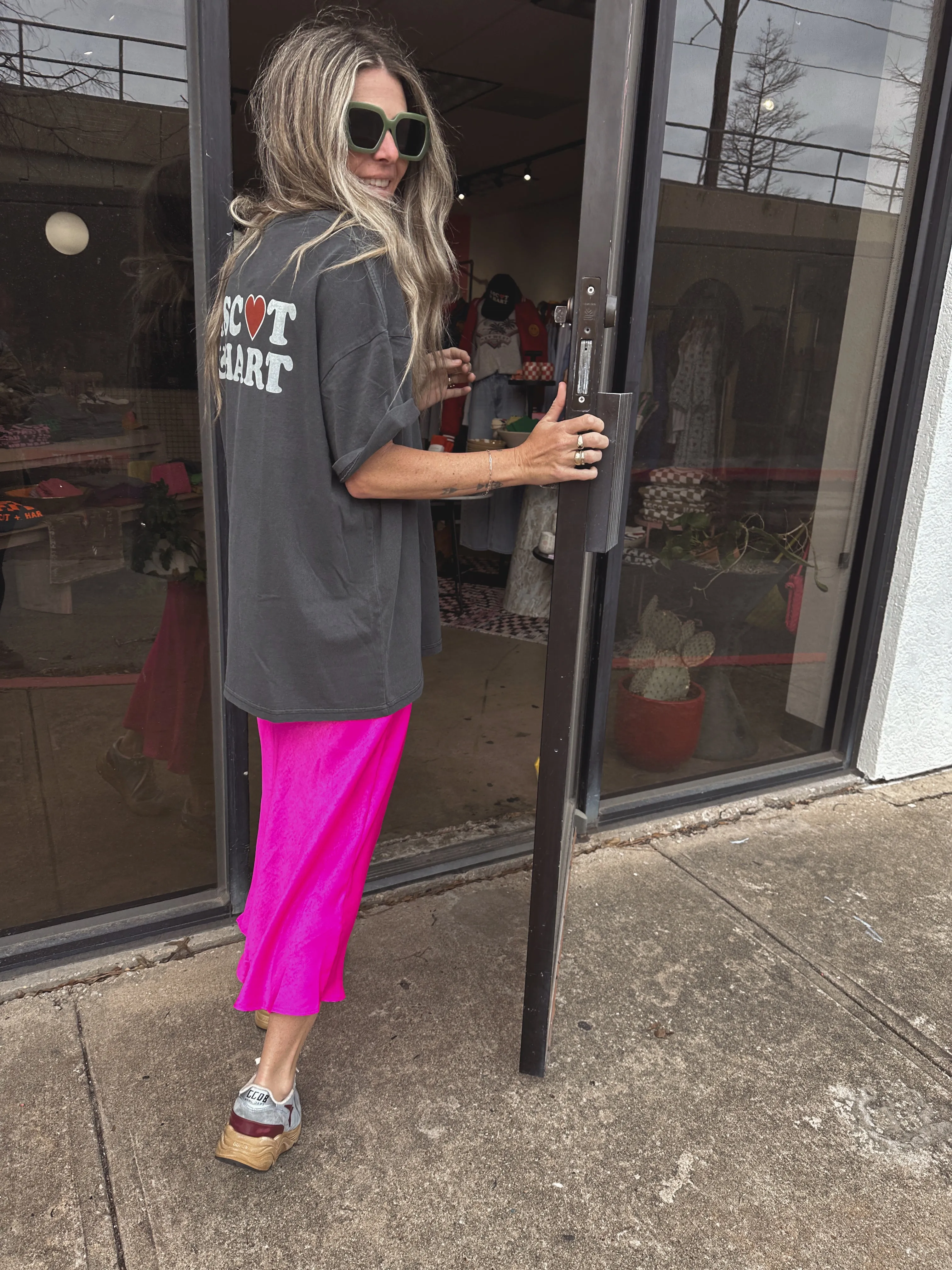 Satin Midi Skirt
