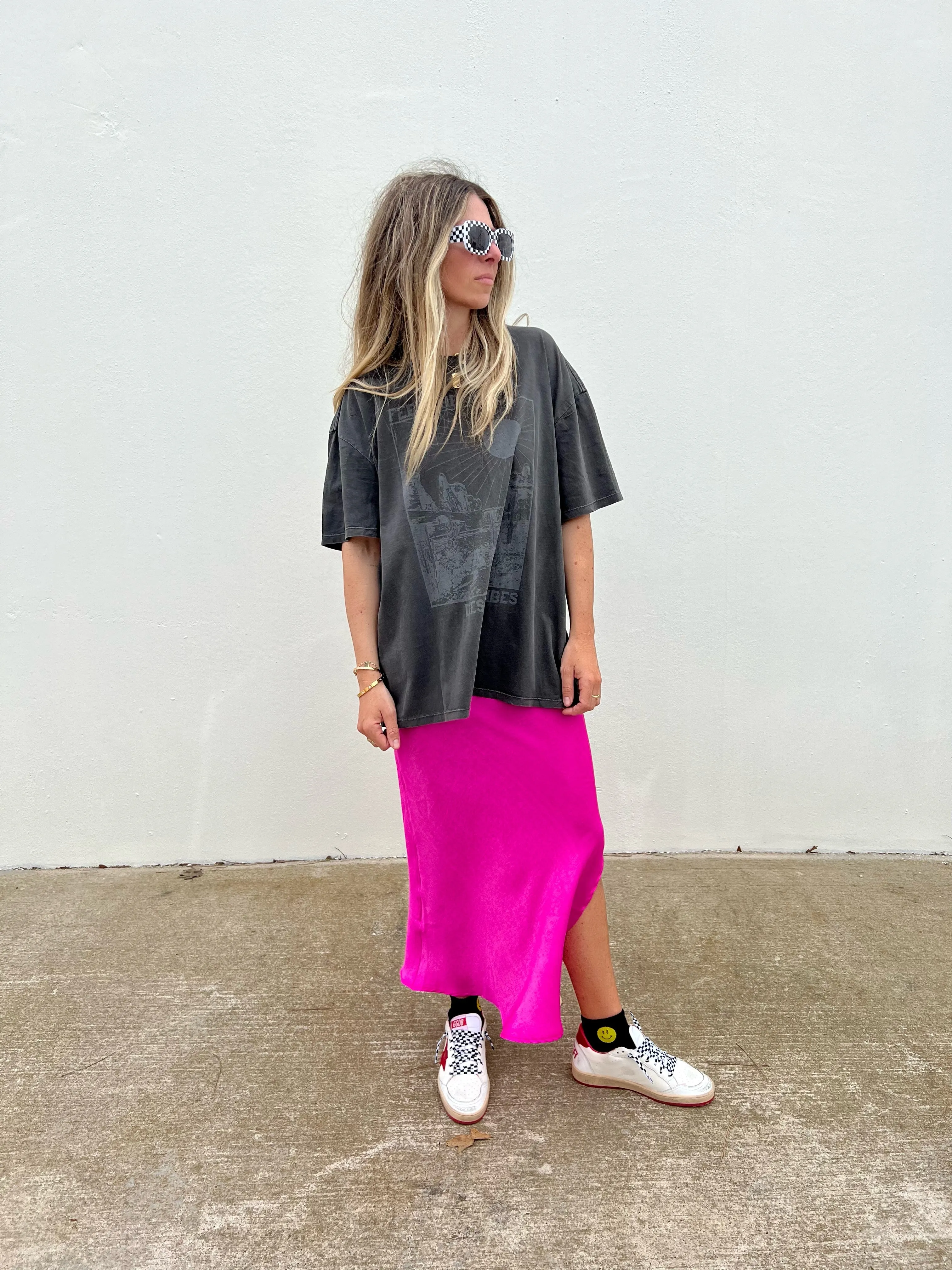 Satin Midi Skirt