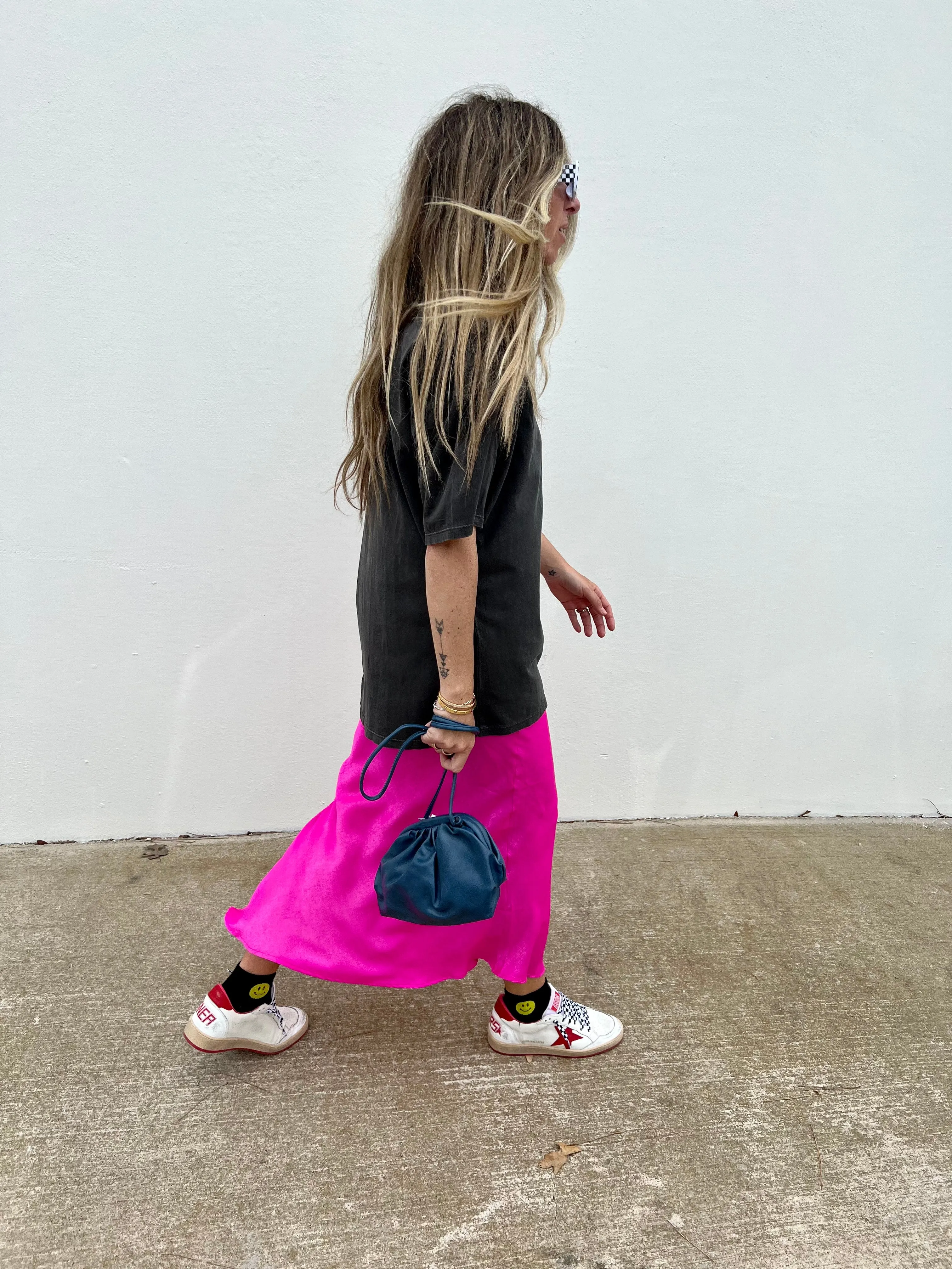 Satin Midi Skirt