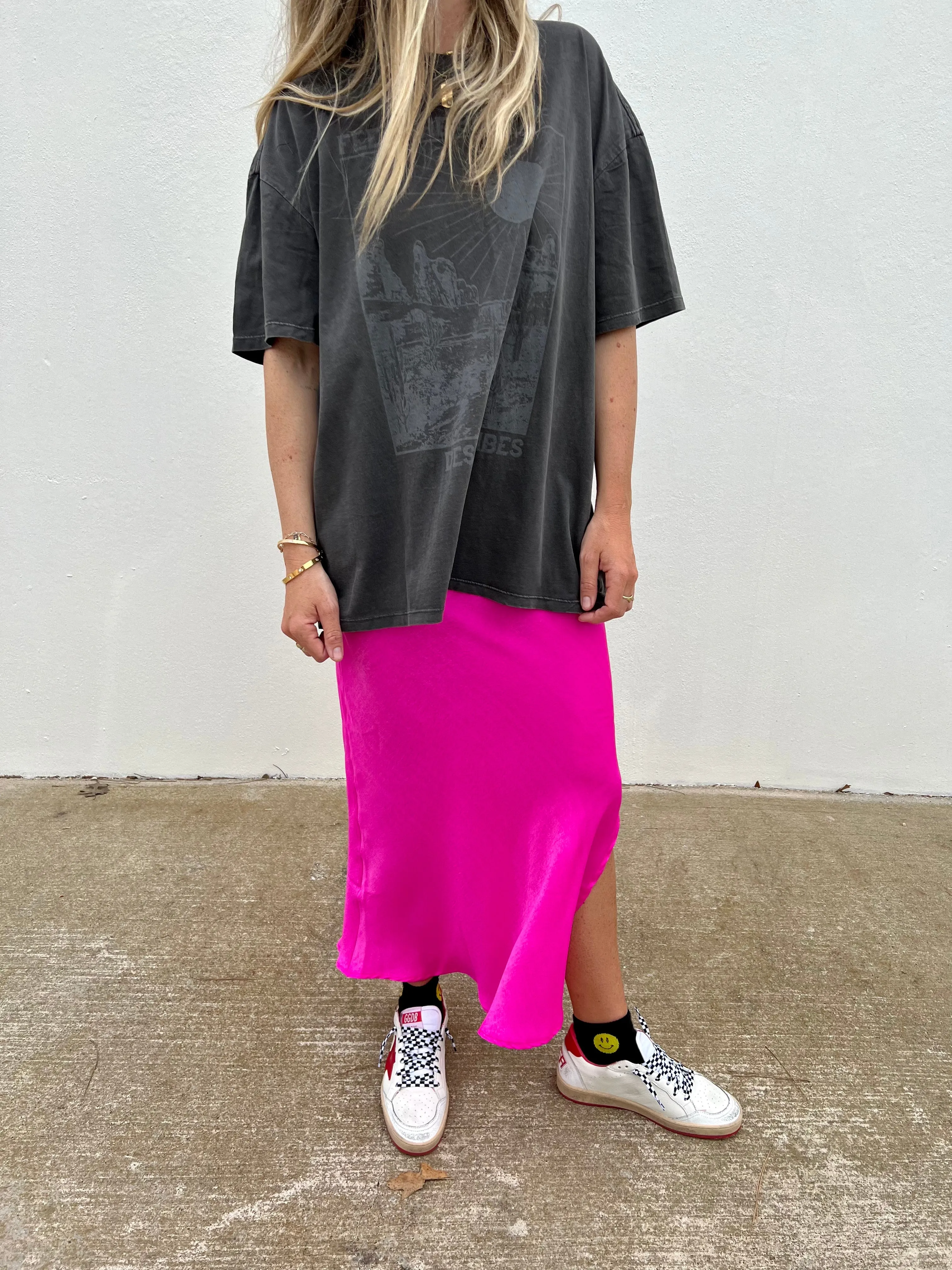 Satin Midi Skirt