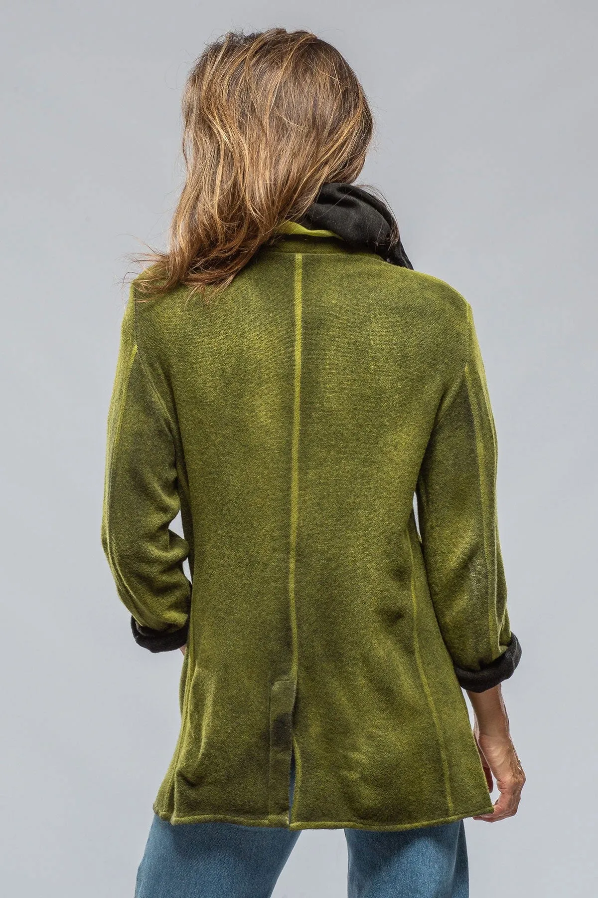 Wanda Long Cashmere Jacket In Dark Citrus