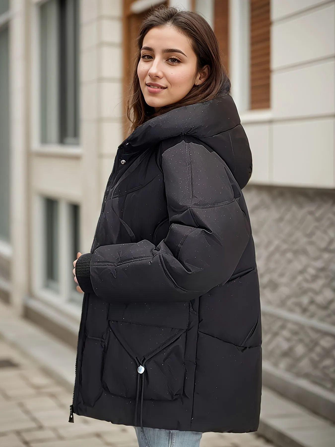 Women's Casual Parka Long Winter Coat with Padding | Ideal for Autumn/Winter
