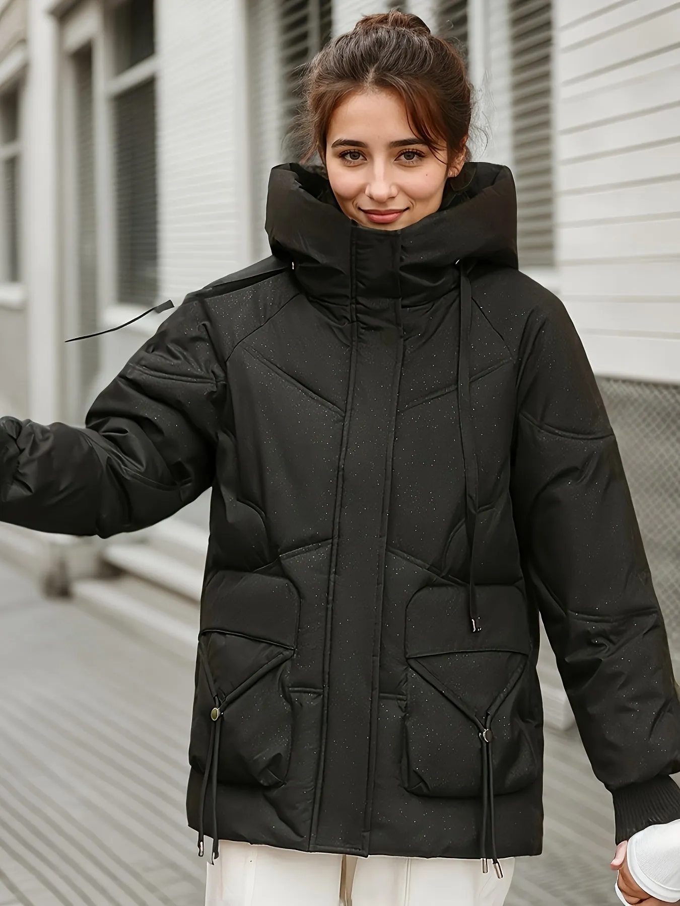 Women's Casual Parka Long Winter Coat with Padding | Ideal for Autumn/Winter