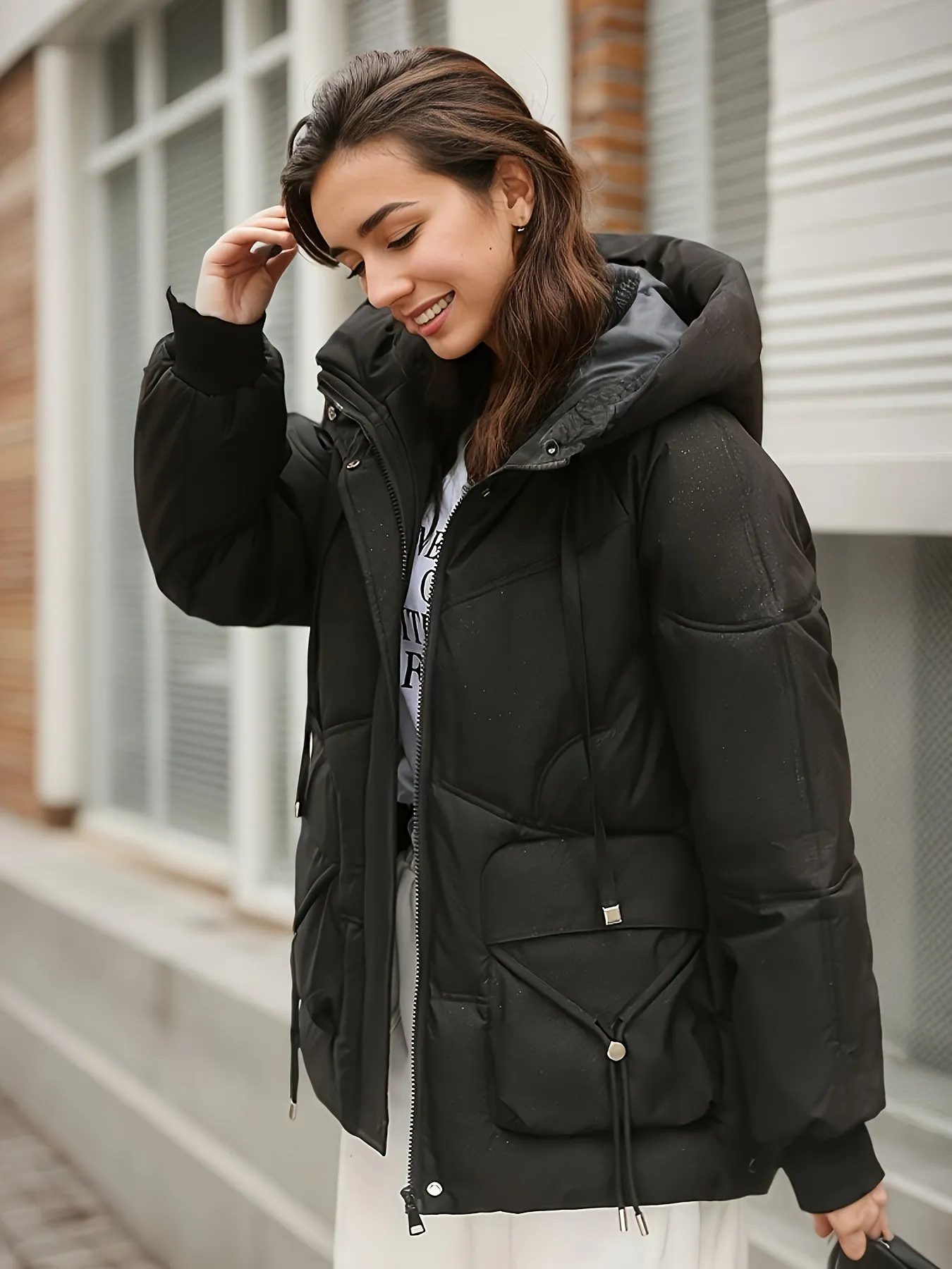 Women's Casual Parka Long Winter Coat with Padding | Ideal for Autumn/Winter